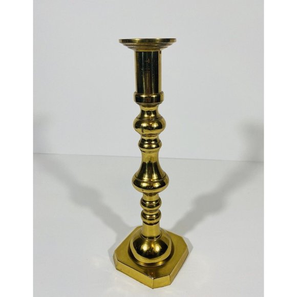 Unbranded Accents Vintage Brass Candlestick Candle Holder Square
